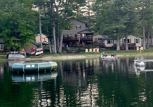 Have fun playing on our water trampoline